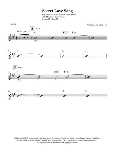 Secret Love Song Chord Guide Performed By Little Mix Page 2