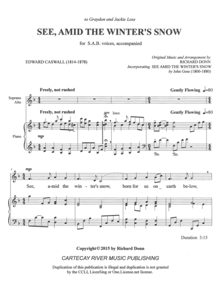 See Amid The Winters Snow Sab Choir Page 2