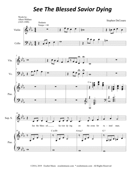 See The Blessed Savior Dying For Soprano Solo Satb Page 2