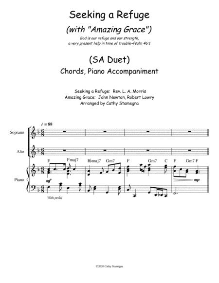 Seeking A Refuge With Amazing Grace Sa Duet Chords Piano Accompaniment Page 2