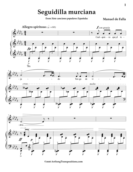 Seguidilla Murciana D Flat Major Page 2