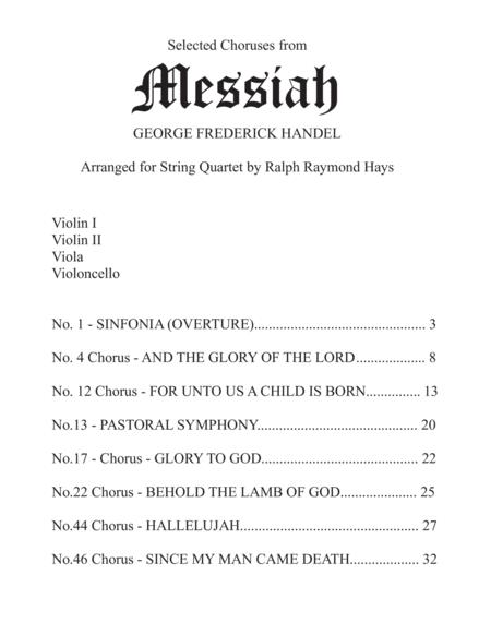 Selected Choruses From Messiah For String Quartet Page 2