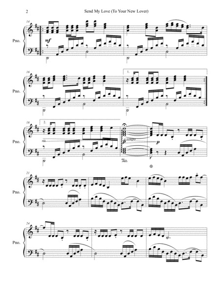 Send My Love To Your New Lover Piano Solo Page 2