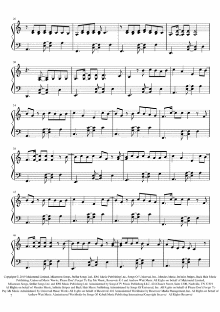 Senorita Piano Solo Page 2