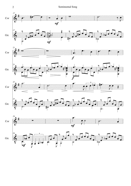 Sentimental Song For Cor Anglais And Guitar Page 2