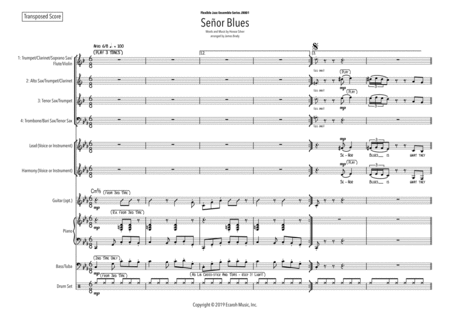 Seor Blues Cm Version Jb001 In Flexible Jazz Ensemble Arrangement With Vocal Or Instrumental Lead Page 2