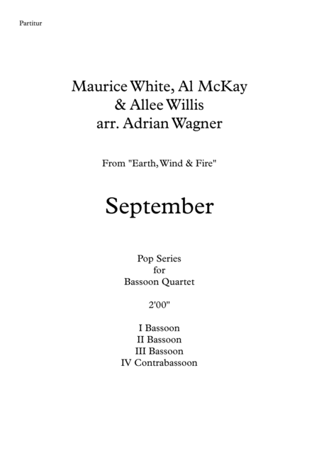 September Earth Wind Fire Bassoon Quartet Arr Adrian Wagner Page 2