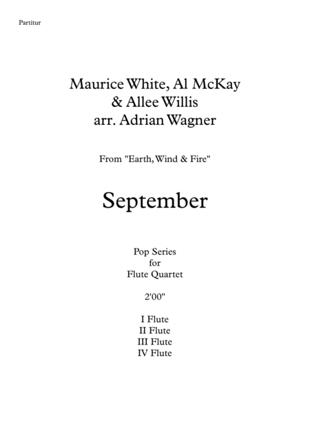 September Earth Wind Fire Flute Quartet Arr Adrian Wagner Page 2