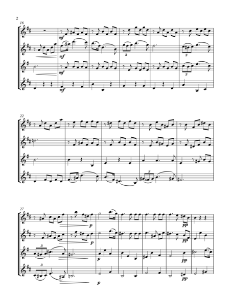 Serenade From Schwanengesang D 957 Sax Quartet Aatb Page 2