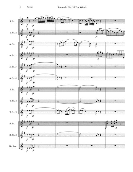 Serenade No 10 For Winds Mvt I Largo Page 2