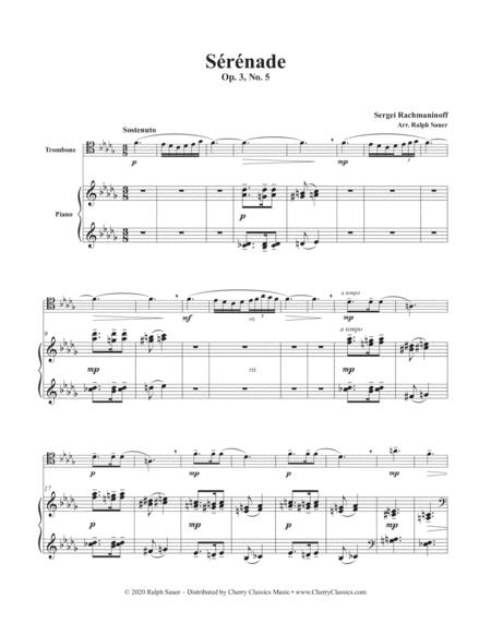Serenade Opus 3 No 5 For Trombone And Piano Page 2