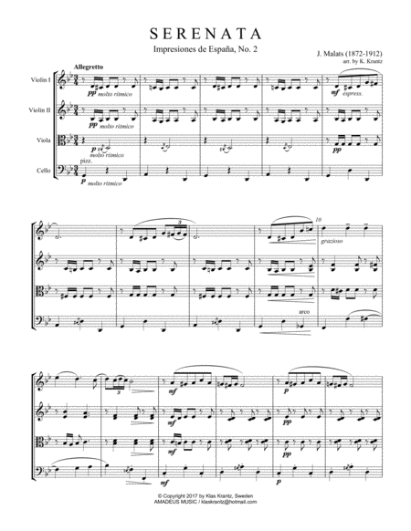 Serenata Espanola For String Quartet Page 2