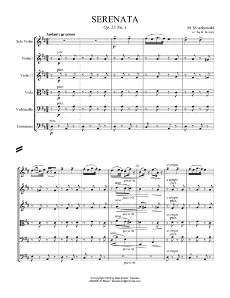 Serenata Op 15 No 1 For Solo Violin And String Orchestra Page 2