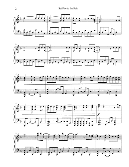 Set Fire To The Rain Short Piano Solo Page 2