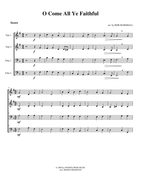 Seven Christmas Carols For Brass Quartet Page 2