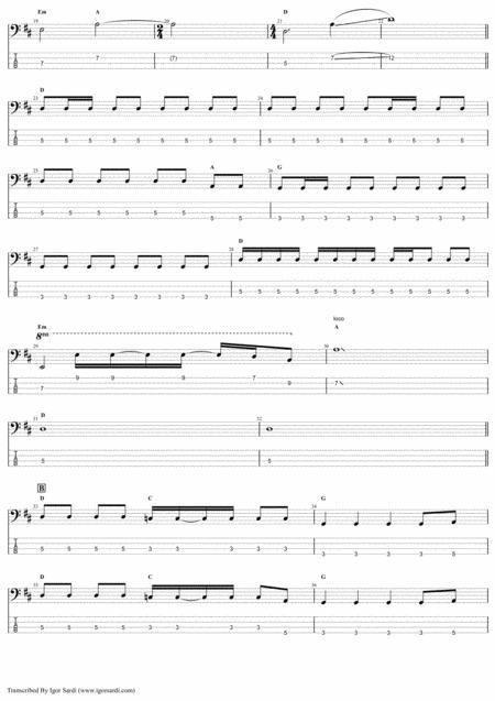 Seven Seas Of Rhye Live Wembley 86 Queen John Deacon Complete And Accurate Bass Transcription Whit Tab Page 2