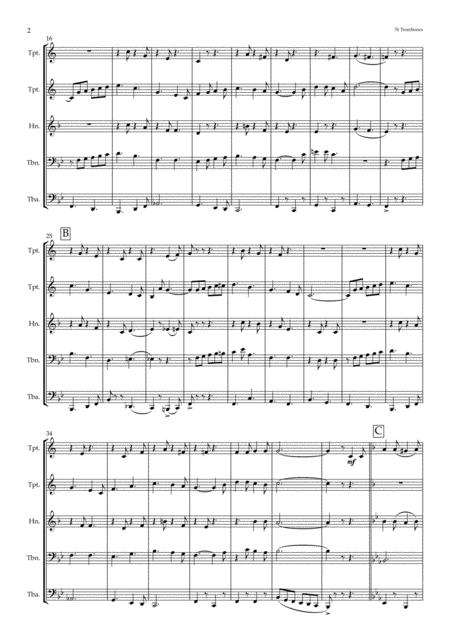 Seventy Six Trombones For Brass Quintet Page 2