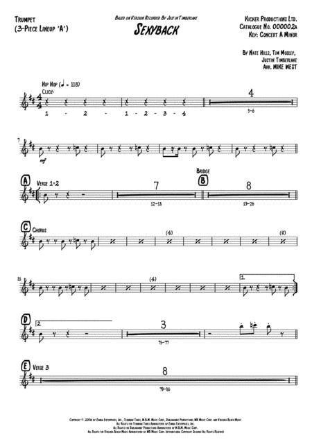 Sexyback 3 Piece Brass Section A Page 2