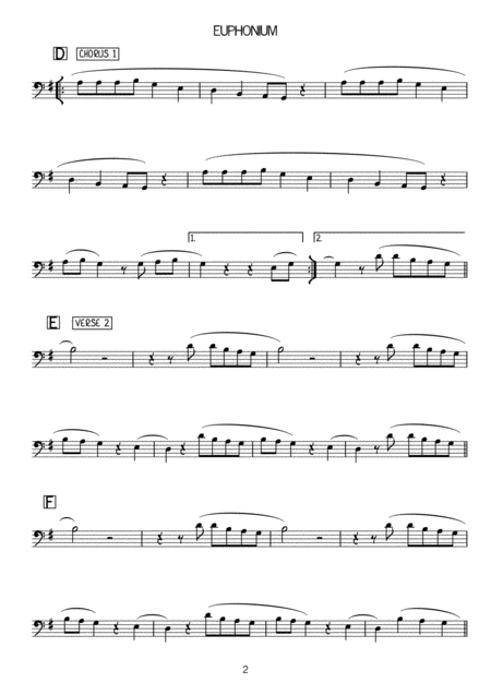 Shake It Off Solo Euphonium Bass Clef Piano Accompaniment Page 2