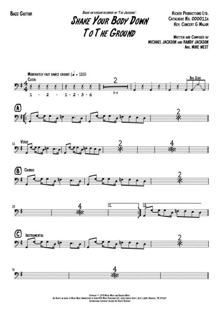 Shake Your Body Down To The Ground Bass Guitar Page 2