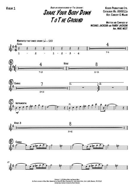 Shake Your Body Down To The Ground String Section Sheet Music Page 2