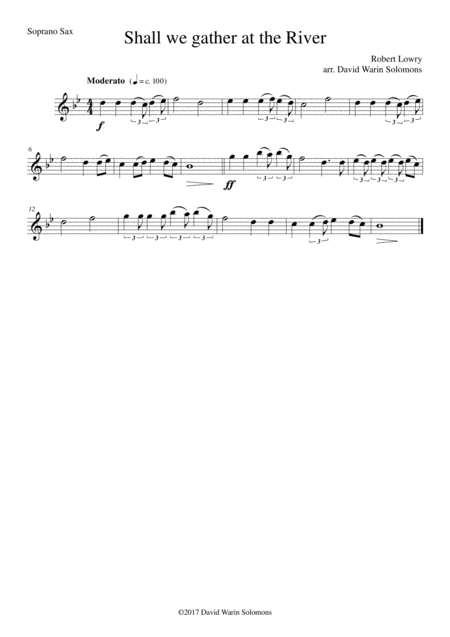 Shall We Gather At The River Saxophone Quartet Page 2