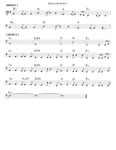 Shallow Violin Piano Guitar Bass Drums Page 2