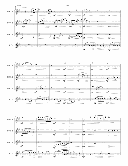 She Charles Aznavour For Clarinet Quartet Page 2