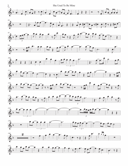 She Used To Be Mine Original Key Flute Page 2