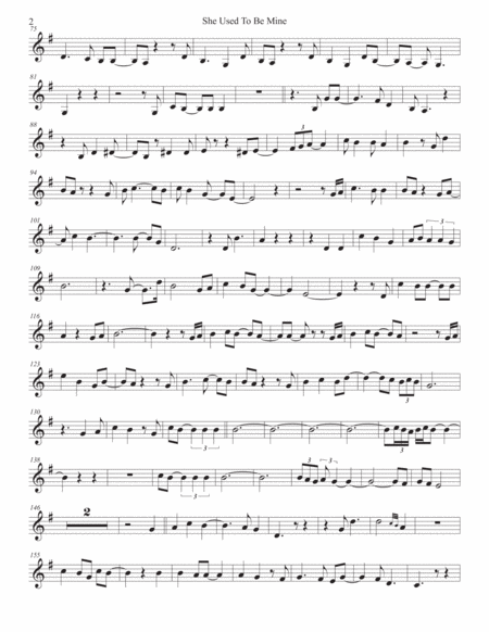 She Used To Be Mine Original Key Trumpet Page 2