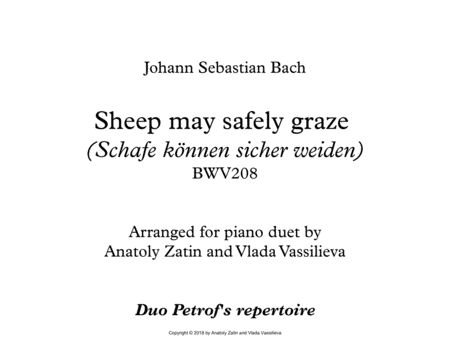 Sheep May Safely Graze For Piano Duet Page 2
