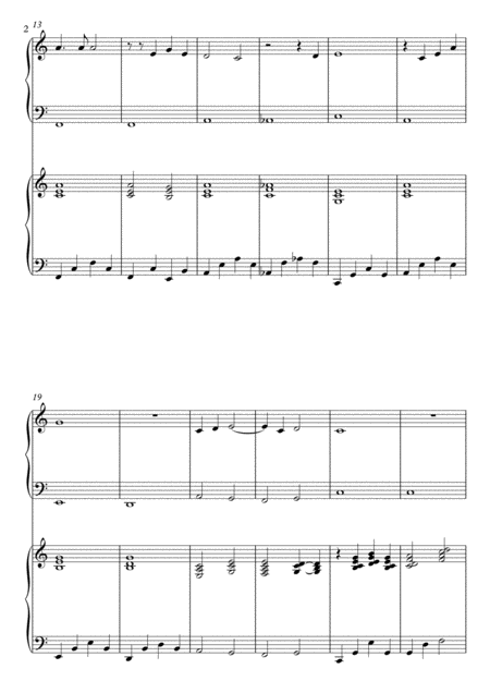 Shenandoah Beginner Keyboard Intermediate Piano 4 Hands Page 2