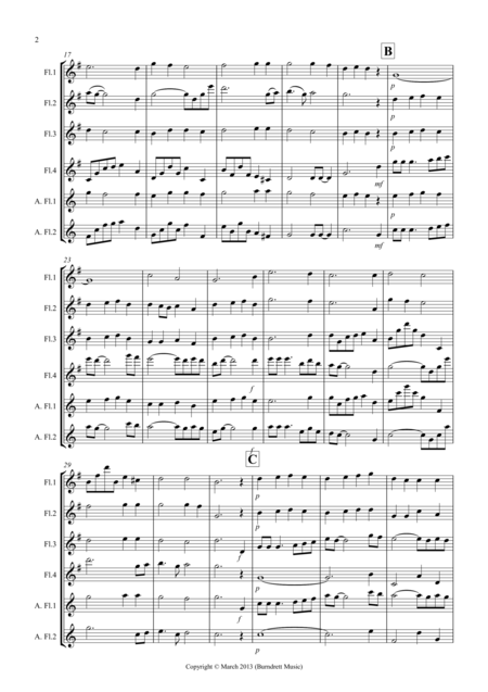 Shenandoah For Flute Quartet Page 2