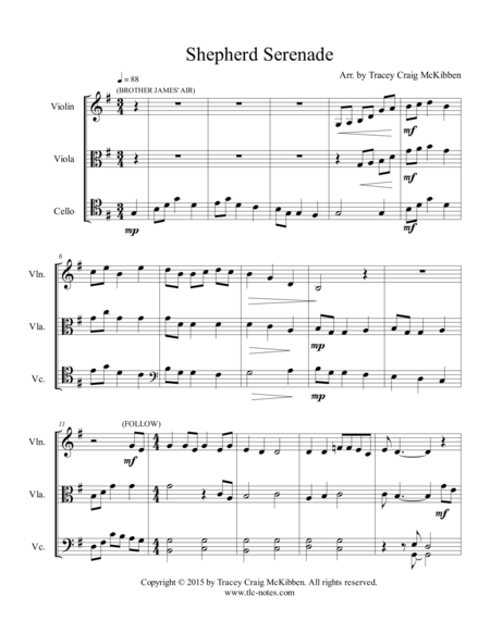 Shepherd Serenade For String Trio Page 2