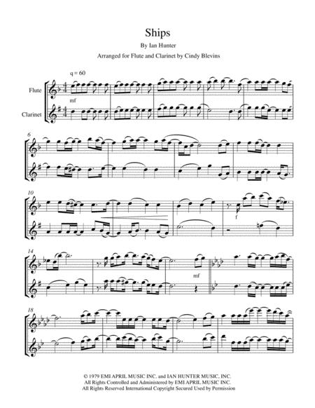 Ships For Flute And Clarinet Page 2