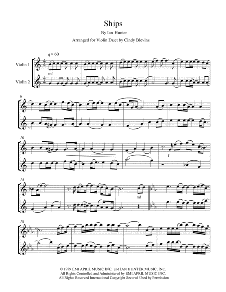 Ships For Violin Duet Page 2