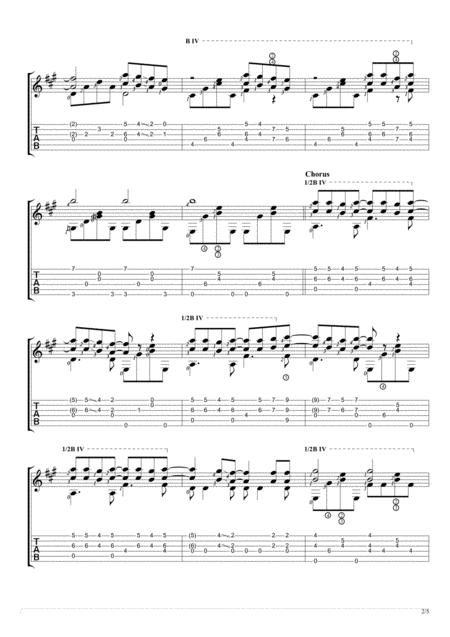 Shout To The Lord Fingerstyle Guitar Solo Page 2