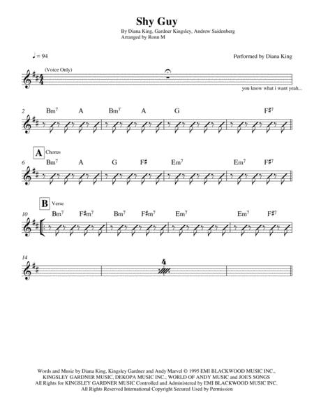 Shy Guy Chord Guide Performed By Diana King Page 2