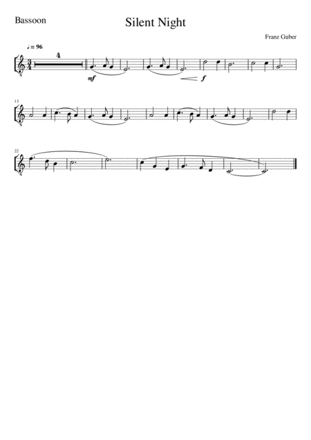 Silent Night Bassoon Solo Page 2