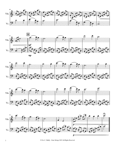 Silent Night Duet For Violin Cello Page 2