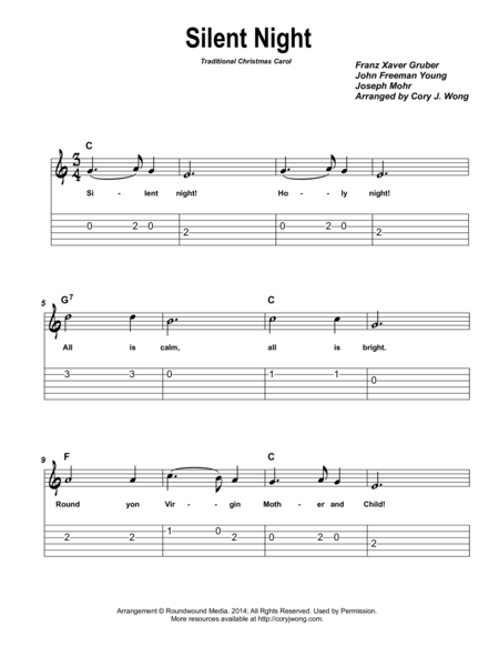 Silent Night Easy Guitar W Tab Page 2