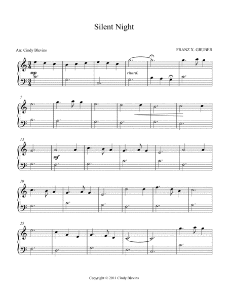 Silent Night Easy Piano Solo Page 2