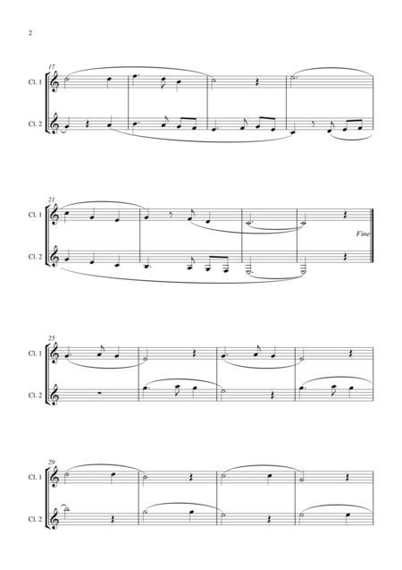 Silent Night For Clarinet Bb Duet Suitable For Grades 1 5 Page 2