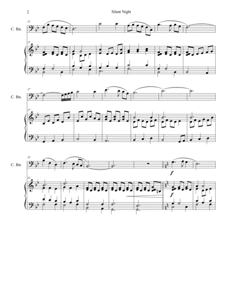 Silent Night For Contrabassoon And Piano Page 2