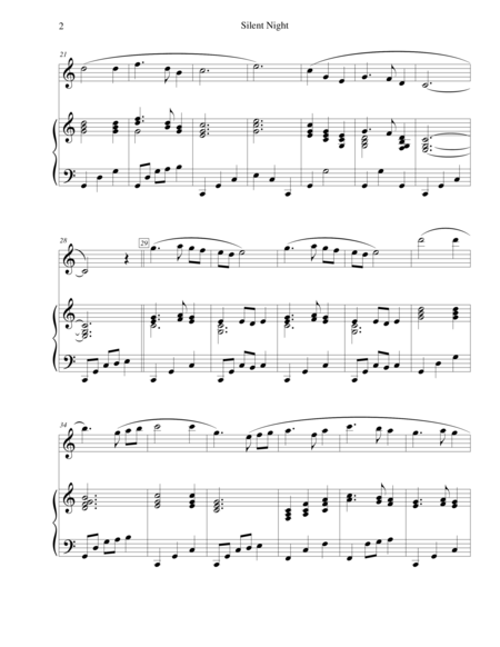 Silent Night For Flute And Piano Page 2