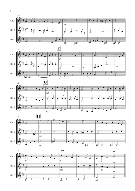 Silent Night For Violin Trio Page 2