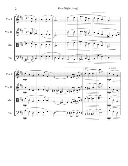 Silent Night Jazzy For String Quartet Page 2