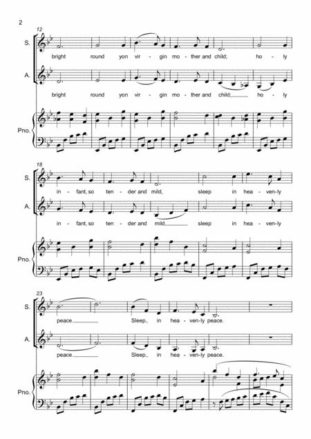 Silent Night Sa Two Part Choir Page 2