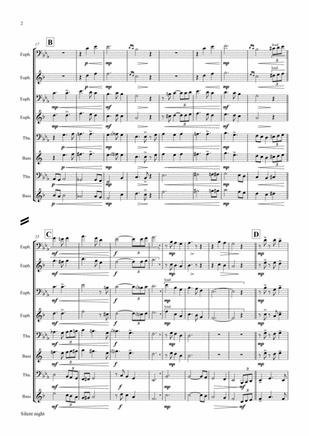 Silent Night Stille Nacht Jazz Waltz Tuba Quartet Page 2