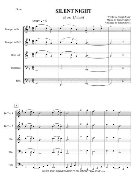 Silent Night Trombone Quintet Page 2